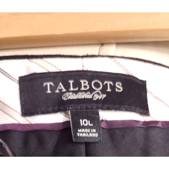 Talbots Signature Straight Black Wool Spandex Blend Trouser Size 10L - Picture 11 of 13